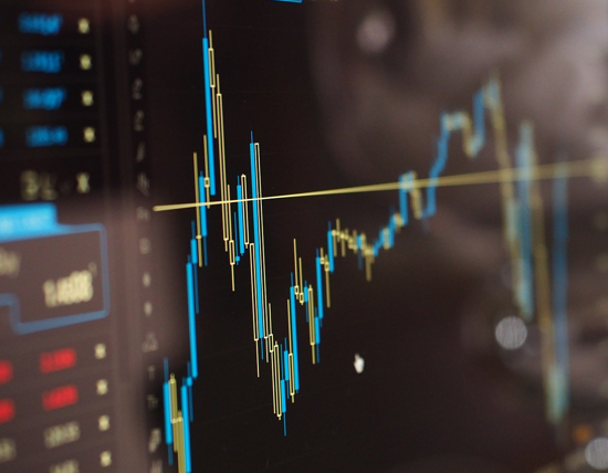 blurred financial graph